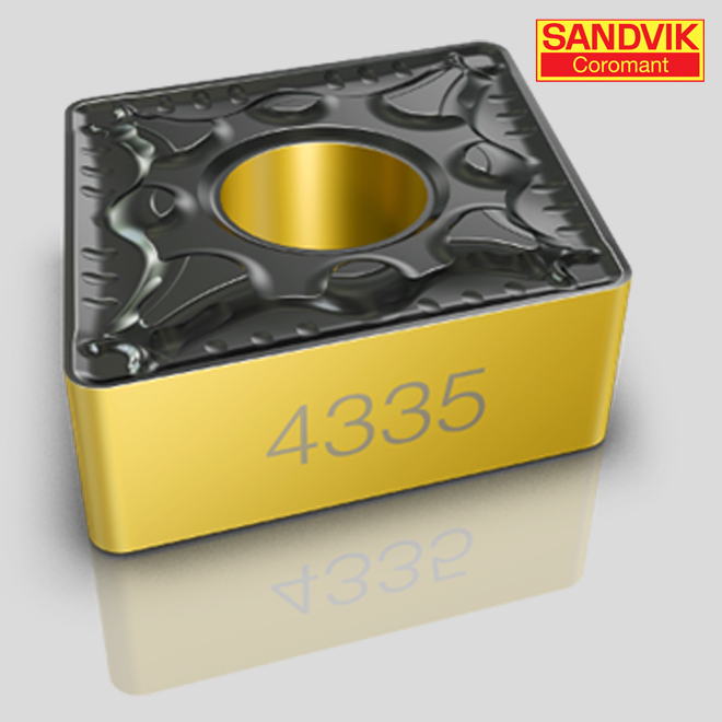 SANDVIK: La nueva calidad de plaquita GC4335 de Sandvik Coromant, diseñada para operaciones de torneado desafiantes.