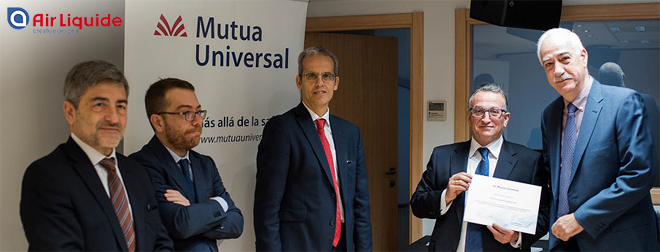 AIR LIQUIDE España recibe el reconocimiento de la Mutua Universal por su compromiso con la seguridad laboral.
