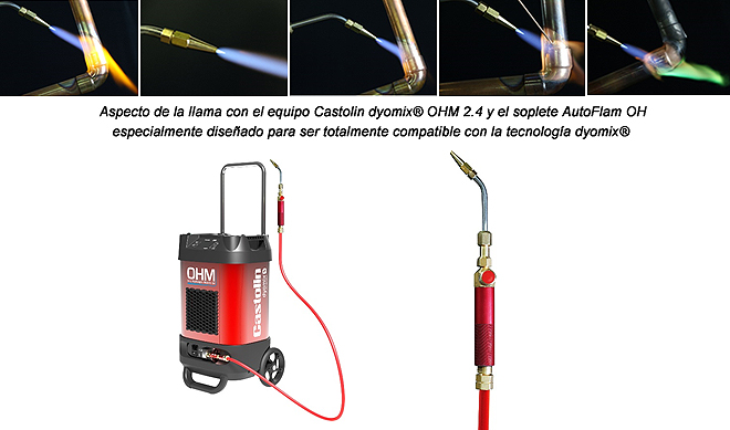 CASTOLIN: Nuevo equipo de soldadura fuerte, portátil sin botellas de gas con llama de alto rendimiento Castolin dyomix® OHM 2.4