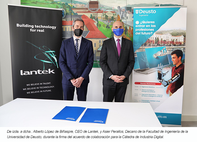 La Universidad de Deusto incorpora a LANTEK a su cátedra de Industria Digital