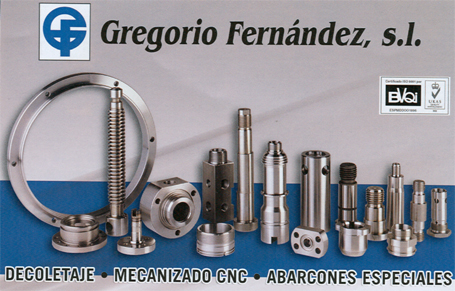 Gregorio Fernández: Decoletaje, Mecanizado CNC y Abarcones Especiales