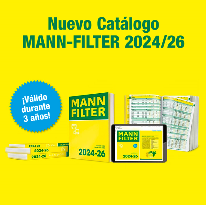 Nuevos catálogos MANN-FILTER para 2024 - 2026
