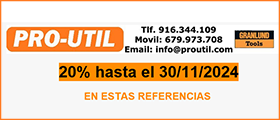 PRO-UTIL: Herramientas para CNC con placa, 20% hasta el 30/11/2024 