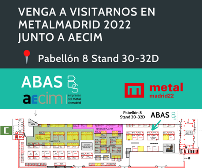 ABAS Ibérica estará presente en la Feria de MetalMadrid junto a AECIM