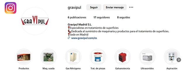 El Nuevo Perfil de Instagram de GRAVIPUL Madrid