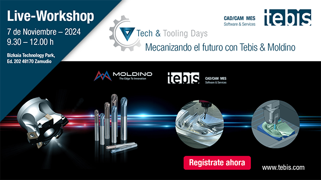 Tebis y Moldino lanzan los Tech & Tooling Days: Innovación en mecanizado de precisión y gestión de herramientas