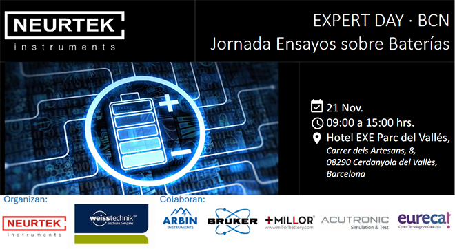 NEURTEK: 21 Nov. Jornada Técnica · Ensayos sobre Baterías ¡Apúntate!