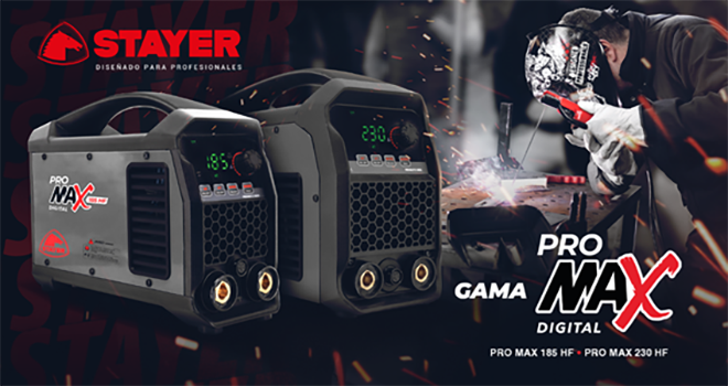 STAYER: NUEVOS SOLDADORES INVERTER PRO MAX 185 Y 230 HF